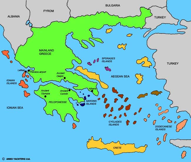 Greek Island cruises - Destinations 2020 & 2021 crewed yacht charters Anko